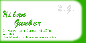milan gumber business card